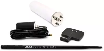 Alfa AOA-M4G 4G/LTE und WLAN Marine outdoor 6dbi Antenne mit Masthalt